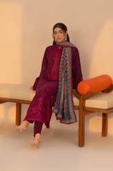 Mohagni - Winter 3PC Dhanak Embroidered Suit - SA0129